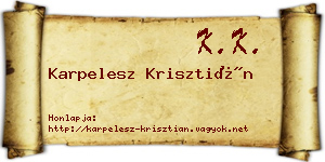 Karpelesz Krisztián névjegykártya